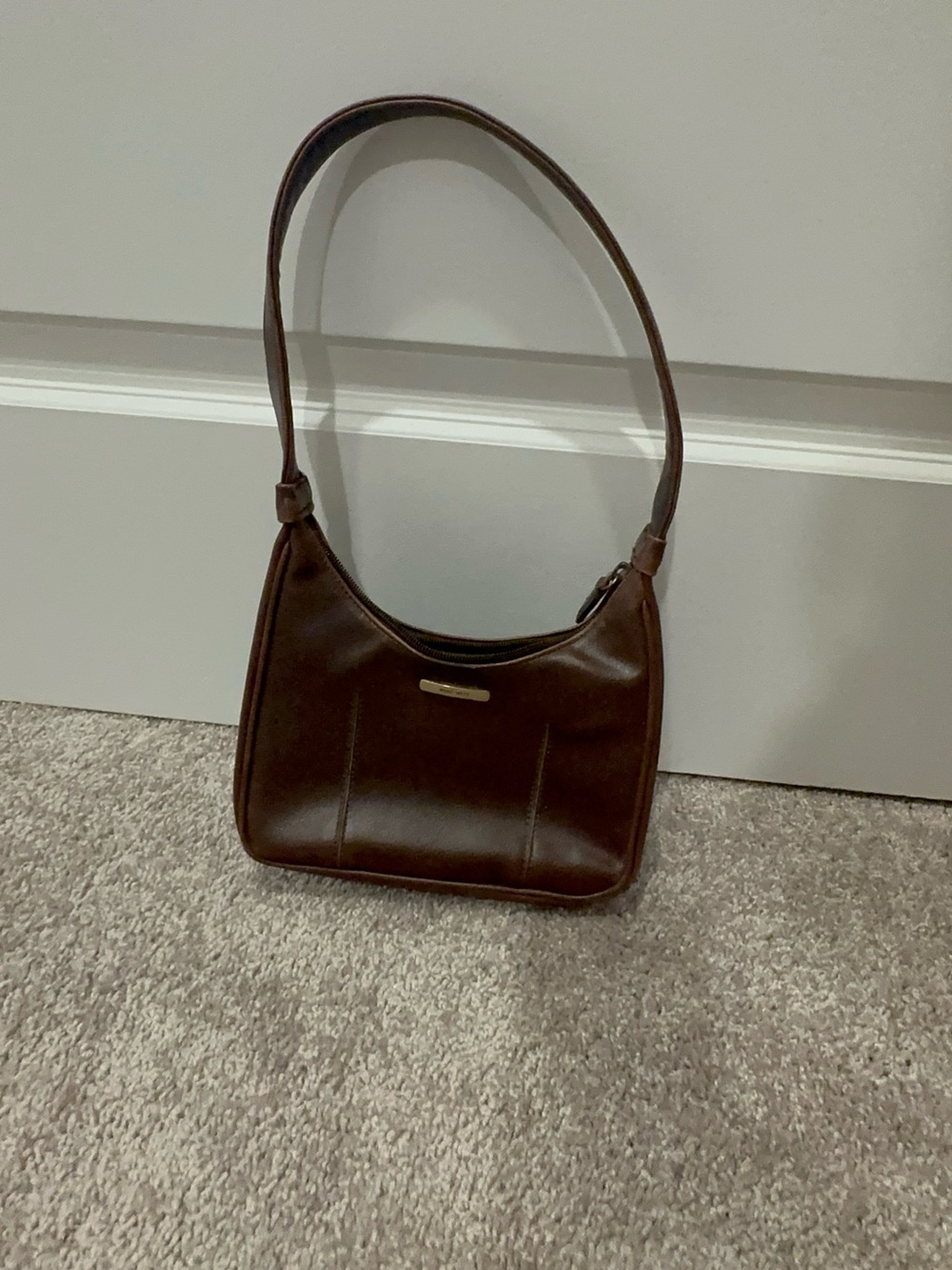 Classic Brown Leather Shoulder Bag Nine West
